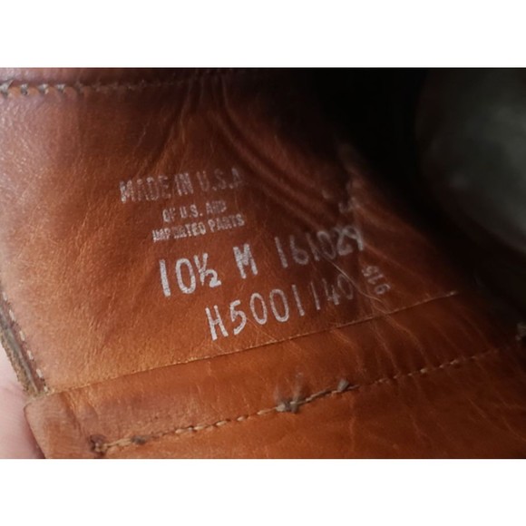 HELM Pablo Men's US 10.5 M Brown Moto-Inspired Leather Zip Up Ankle Boots - Picture 9 of 11